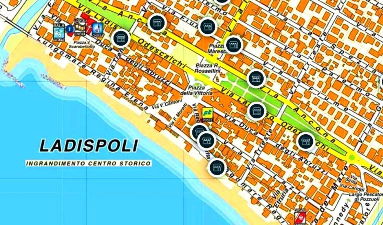 "Sea & Center" Free Beach, Wifi, Mini Pool, Roof Terrace, Ladispoli, Rome מראה חיצוני תמונה